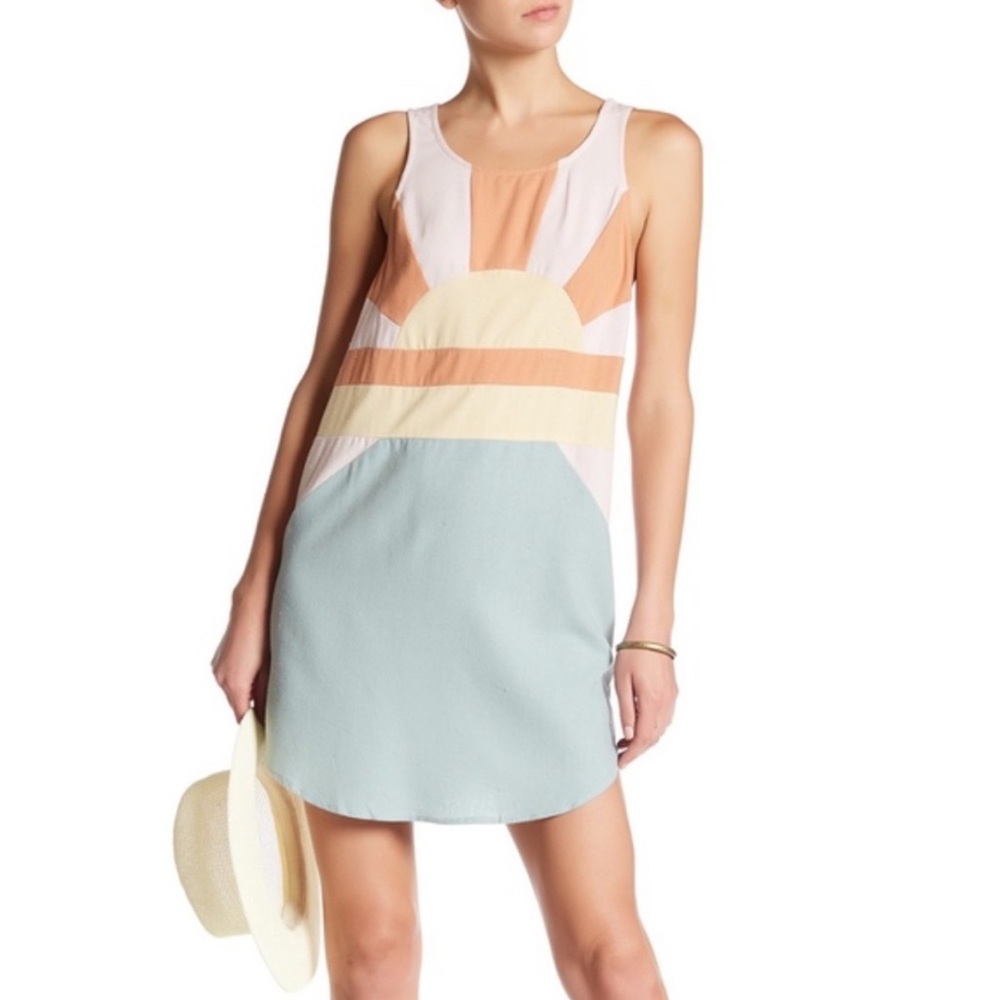 NWT Free People Sunrise Lagoon Linen Dress